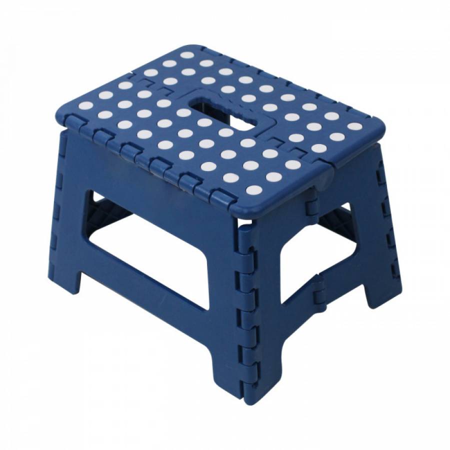 Scaun pliabil inaltator pentru copii KlaussTech, 22 cm, culoare albastru