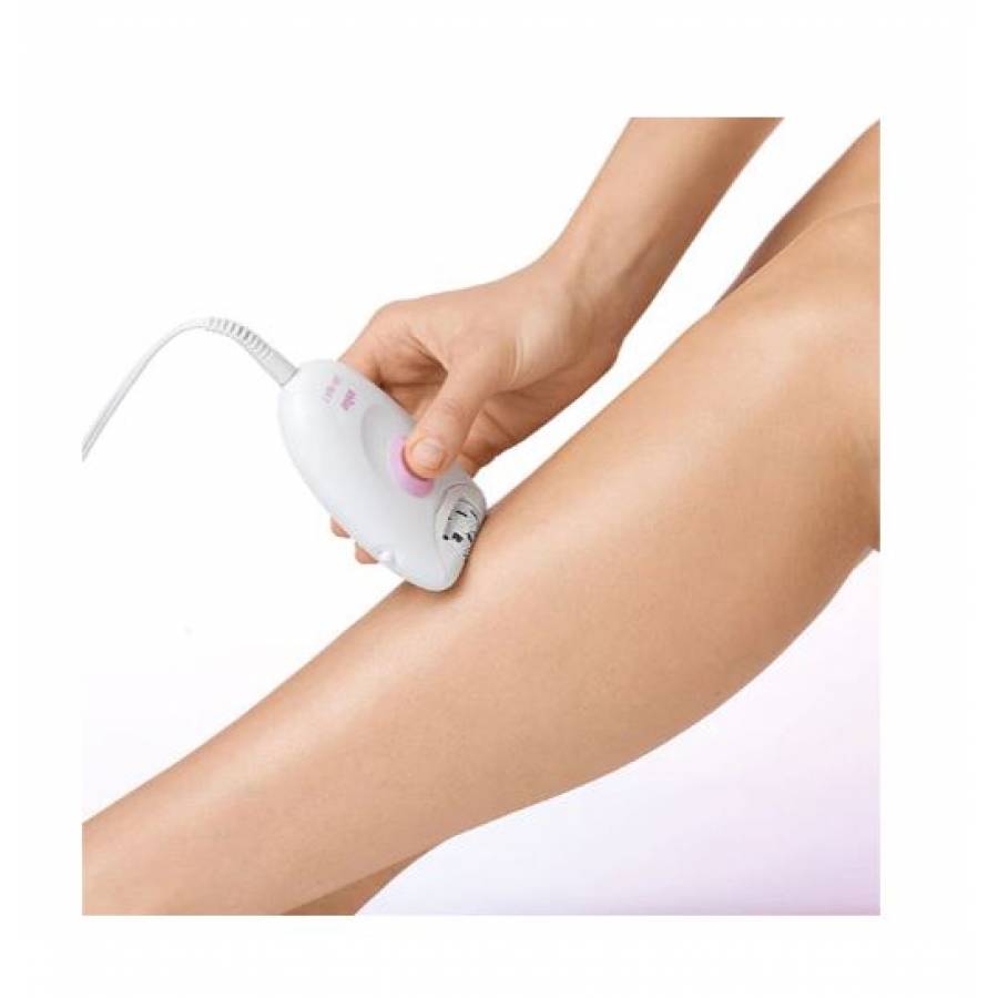 Epilator BRAUN EverSoft, 20 pensete, 1 viteza, 1 accesoriu, retea, alb-roz