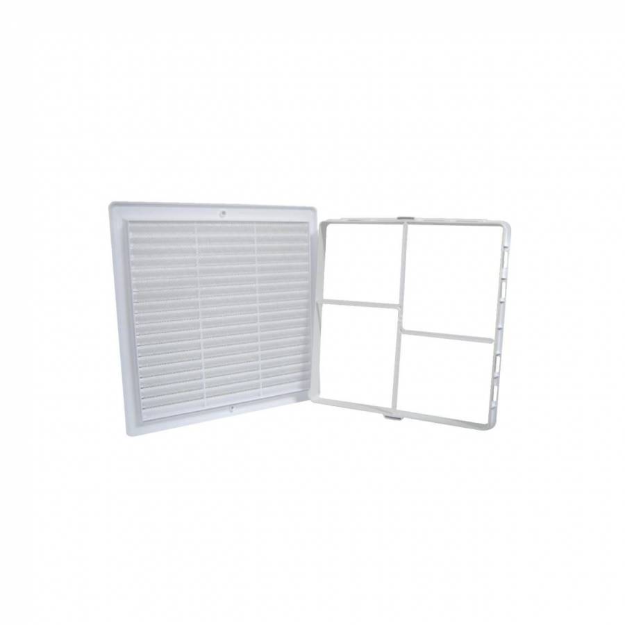 Rama aerisire cu plasa, pentru ventilatia incaperilor, 30x30 cm, alb