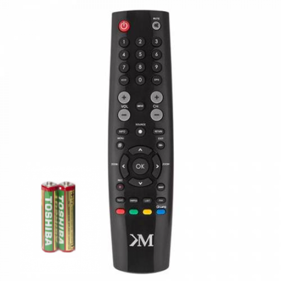 Telecomanda universala pentru TV LCD/LED Kruger&Matz, Design ergonomic, Material rezistent, Negru
