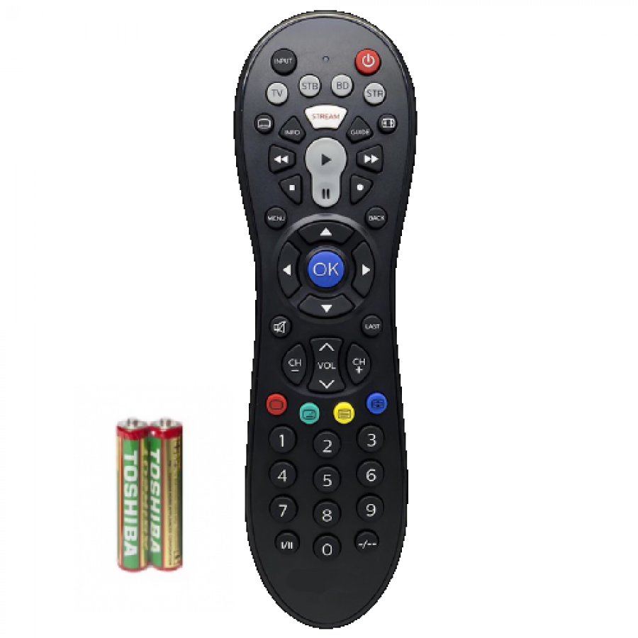 Telecomanda,  Universala, Multifunctionala 4in1, Telecomanda Cu 46 De Taste, 1 Led, Functioneaza Pe Distanta De 10m, Negru