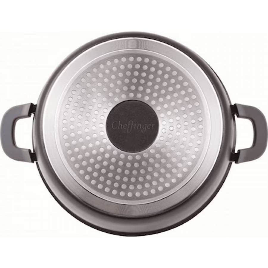 Cratita Cheffinger, Capac de sticla termorezistenta cu buson de inox, 13.2 litri
