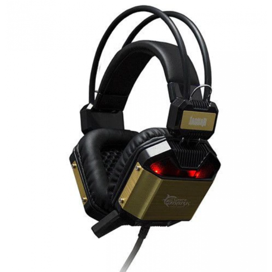 Set Casti Gaming White Shark Gh-1646 Jaguar Negru / Auriu