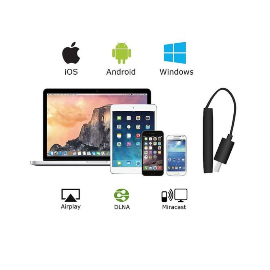 Accesoriu Multimedia Klausstech, Redare Pe Televizor, Redare Prin Wi-fi, Streaming Player, Hdmi, Calitate 4k, Google Airplay, Dimensiuni Reduse, Negru