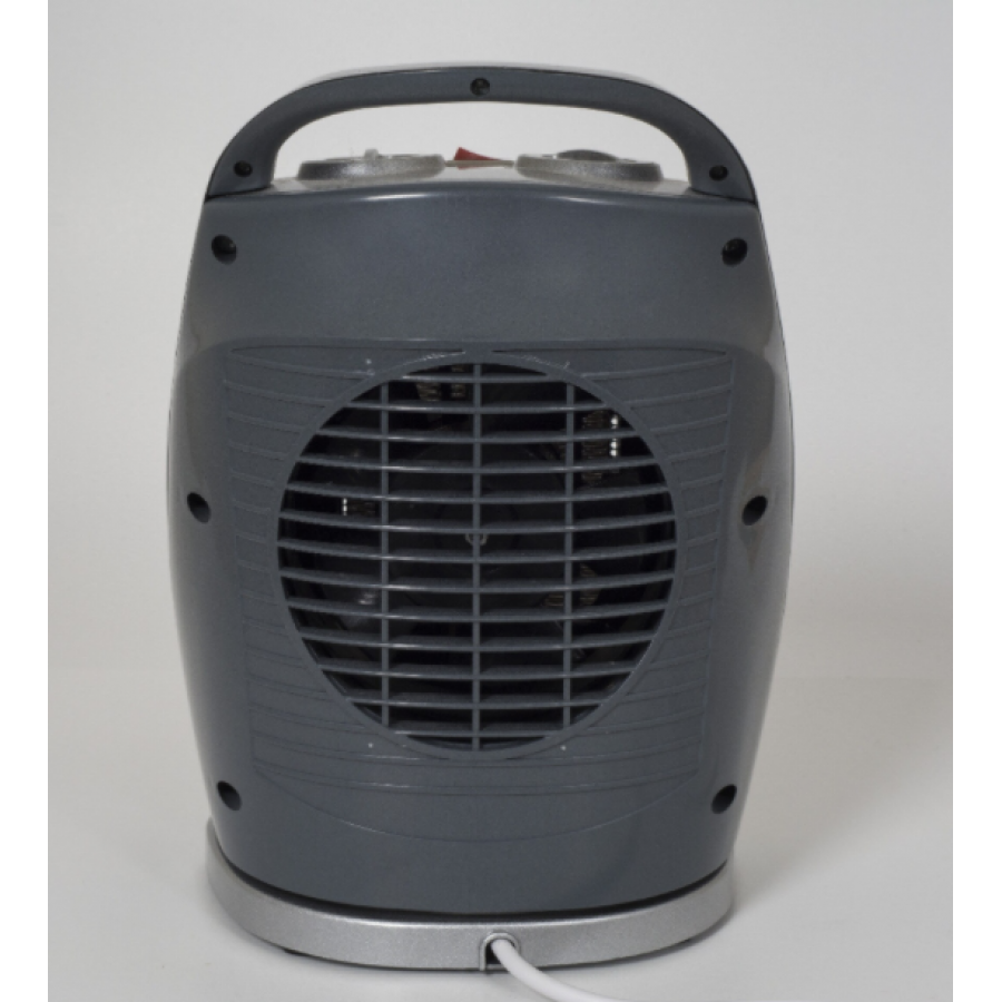 Aeroterma Ceramica, Putere 1500w, 2 Trepte Pentru Temperatura, Aer Rece/cald, Termostat Reglabil, Rezistenta Ceramica, Functie De Oscilatie, Usor De Manevrat, Usor De Transportat, Argintiu