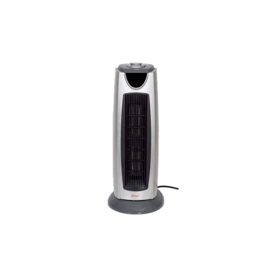 Aeroterma Ceramica, Tip Turn, Functie Oscilanta, Putere 2000w, Termostat Reglabil, Functie Cald/rece, Buton De Oprire In Caz De Rasturnare,  Protectie La Supraincalzire,  Gri