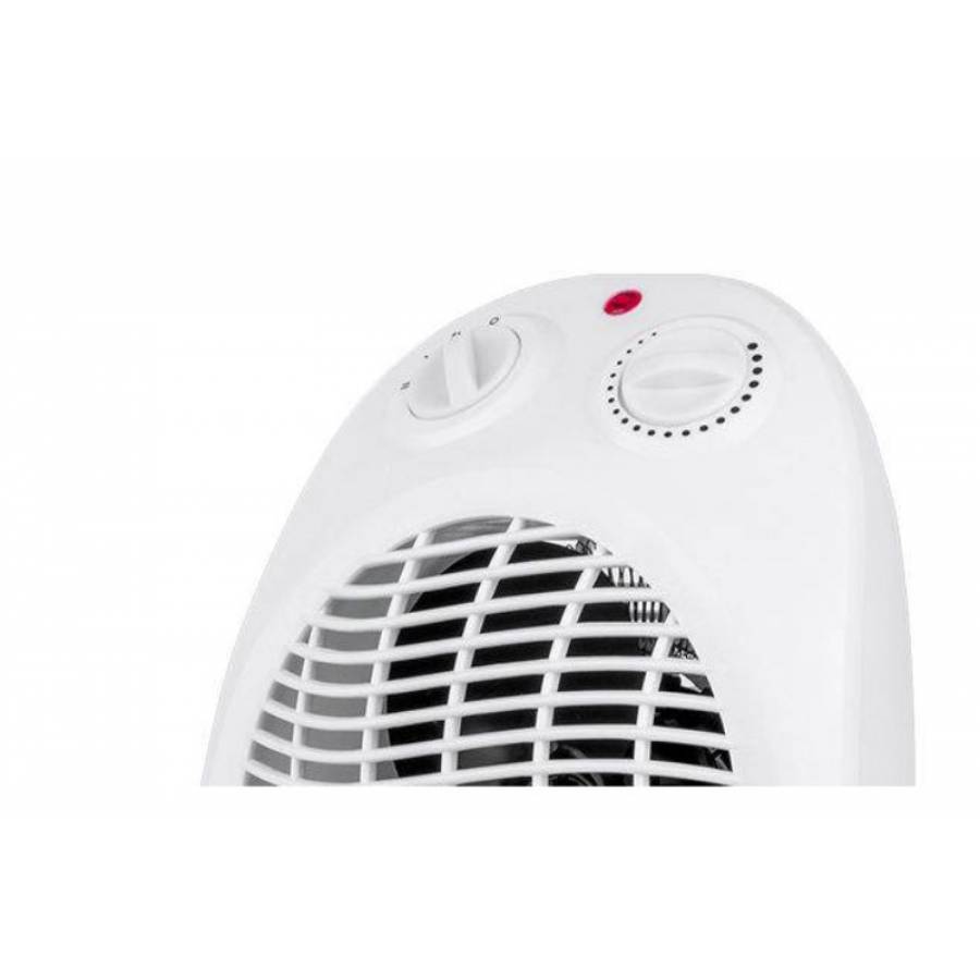 Aeroterma Electrica, 2000 W, Functie Oscilare, Termostat Reglabil, Control Automat Al Temperaturii, Lampa Control, Elice Din Aluminiu, Protectie Supraincalzire & Rasturnare, Design Compact, Alb