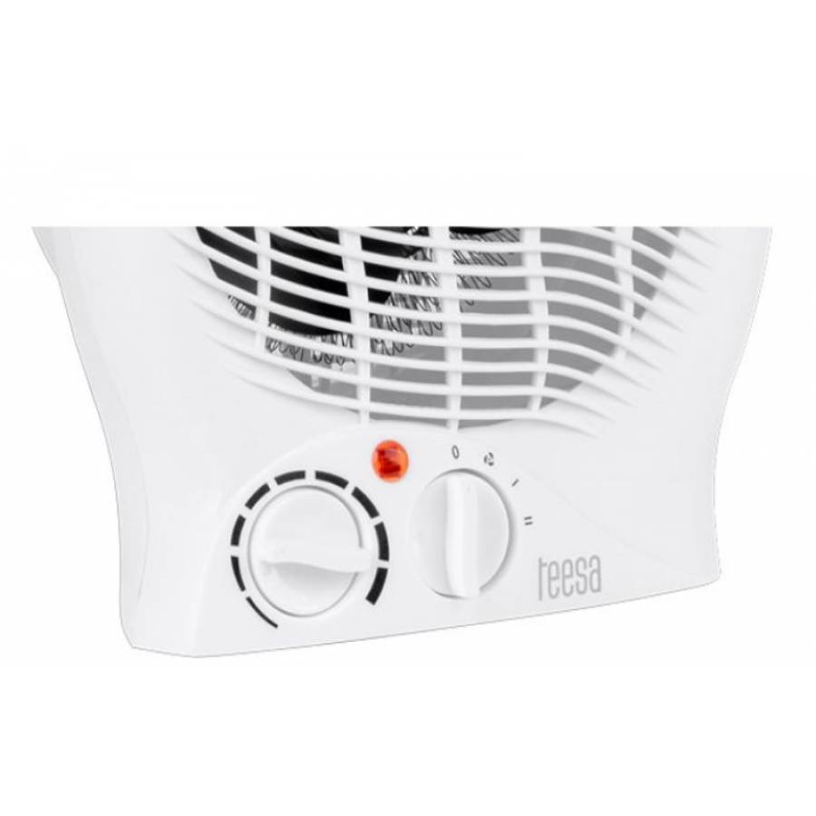 Aeroterma Electrica, Putere 2000 W, 2 Trepte De Incalzire, Termostat Reglabil, Control Automat Al Temperaturii, Lampa De Control, Protectie Supraincalzir Si Rasturnare, Alimentare 220 - 240 V, Design Compact, Alb