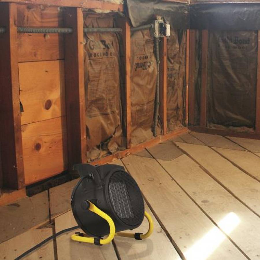 Aeroterma Industriala Profesionala, Klausstech, 2000 W, 230 V, 2 Trepte De Incalzire, Termostat Mecanic, Carcasa Masiva, Metalica, Protectie Supraincalzire, Negru