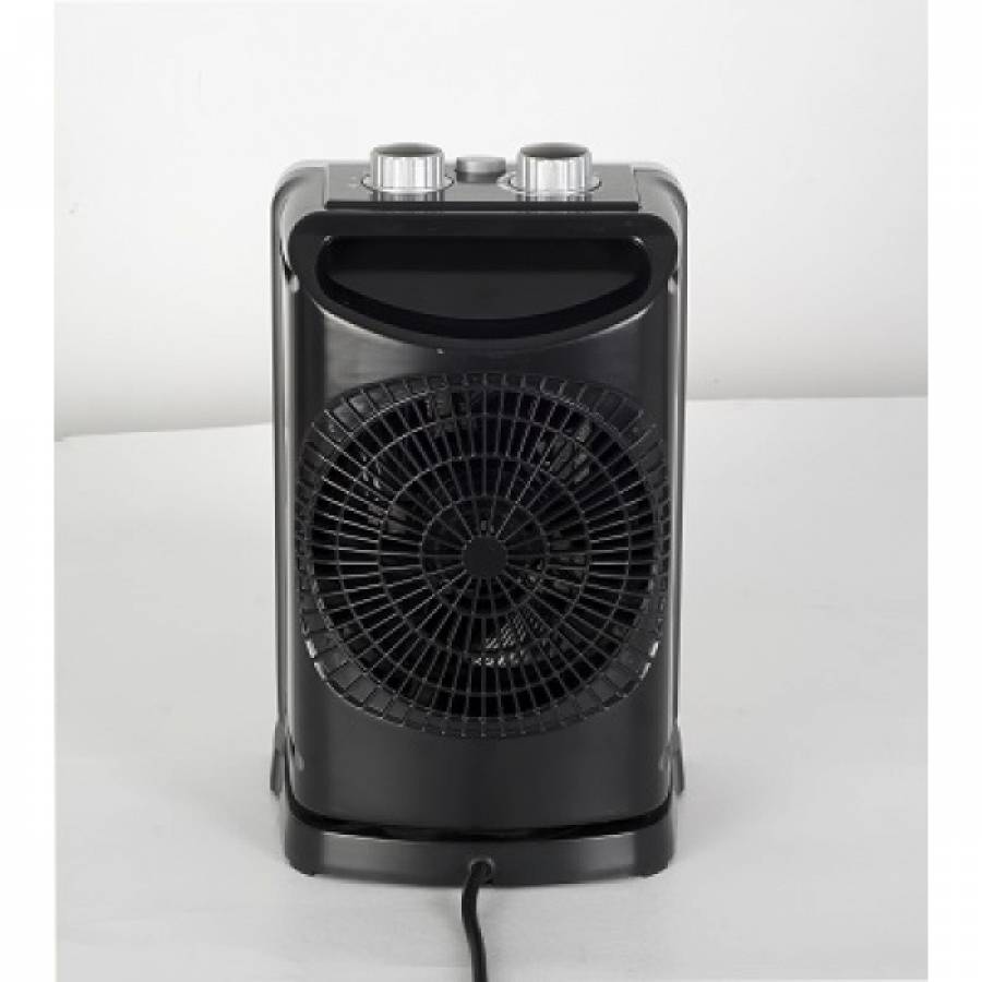 Aeroterma Profesionala Ceramica, Putere De 2000 W, Functie De Aer Rece, 2 Trepte De Temperatura, Termostat Reglabil, Incalzire Rapida, Maner Transport, Negru