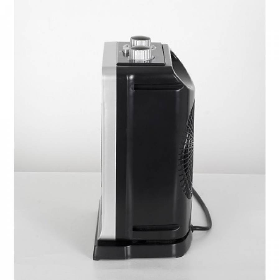 Aeroterma Profesionala Ceramica, Putere De 2000 W, Functie De Aer Rece, 2 Trepte De Temperatura, Termostat Reglabil, Incalzire Rapida, Maner Transport, Negru