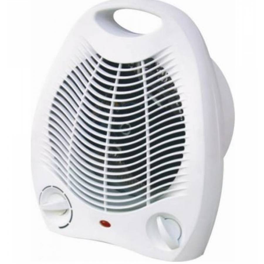 Aeroterma Profesionala Klausstech Cu Putere De 2000 W, 2 Nivele De Putere, Aer Rece, Functie Termostat Reglabil, Tehnologie Protectie La Supraincalzire, Indicator Luminos, Alb