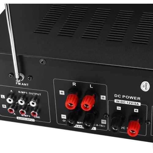 Amplificator Audio Teli Bt Cu Mixer , Conectare Usb , Sd Card ,bluetooth , Display Digital , 4 Intrari Microfon