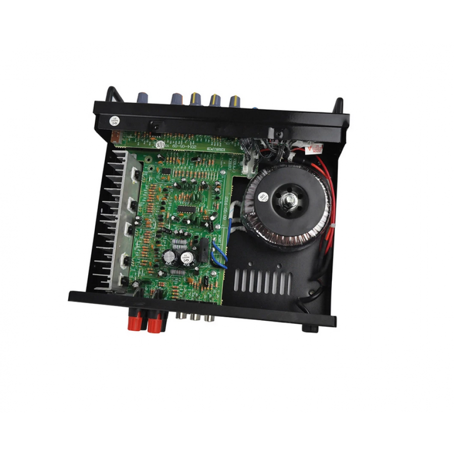 Amplificator Compact  Klausstech Tip Statie Cu Bluetooth, 2 X 45w, Intrare Usb/sd Card, Radio Fm, 2 X Intrari Microfon, Control Delay, 20 Hz-20khz, Negru