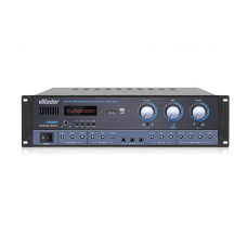 Amplificator Hifi Bluetooth Cu Afisaj Digital, Control Echo/mic/music, Intrare Usb Si Card Sd, On/off, Ac Input 220-240 50/60 Hz, 2 X 220 W, Compact, Negru
