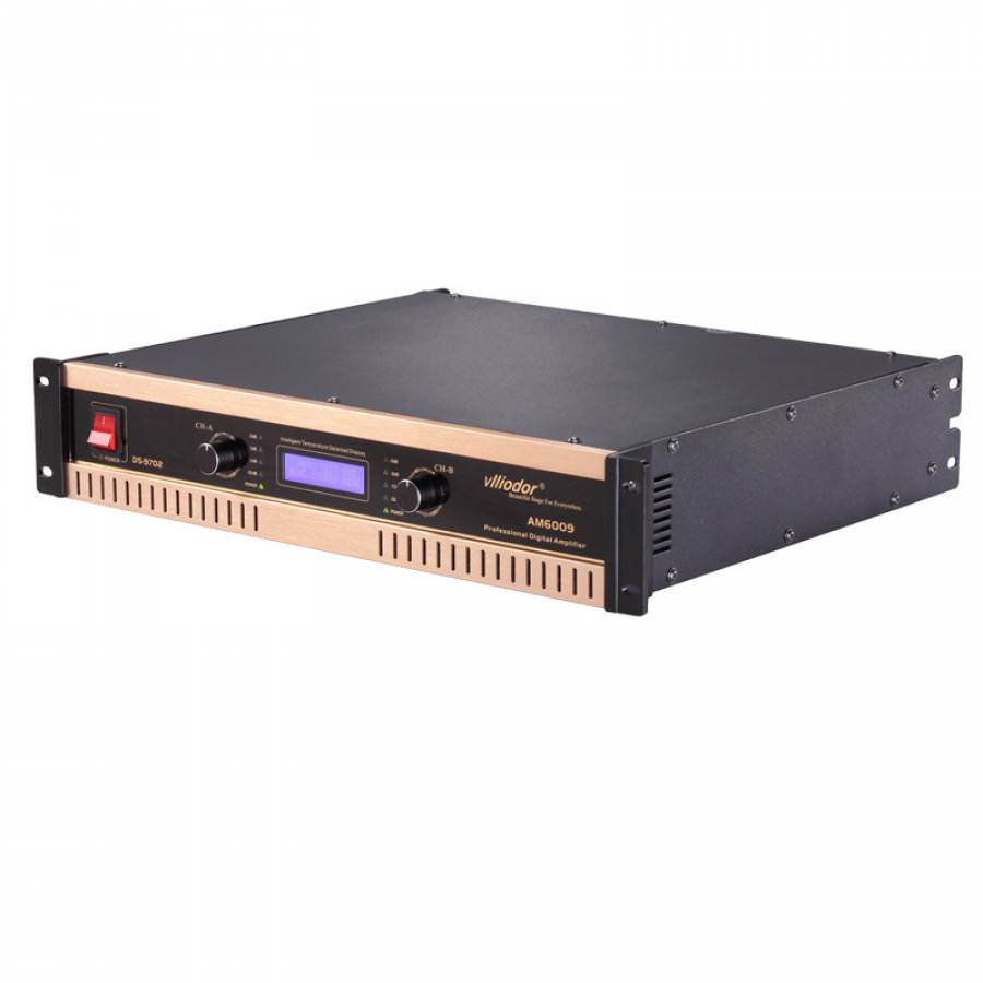 Amplificator Hifi Digital Profesional Audio 2 X 400w, Buton On/off, Design Modern Si Subtire, Afisaj Digital, Impedanta 8 Ohmi, 220 V, Negru