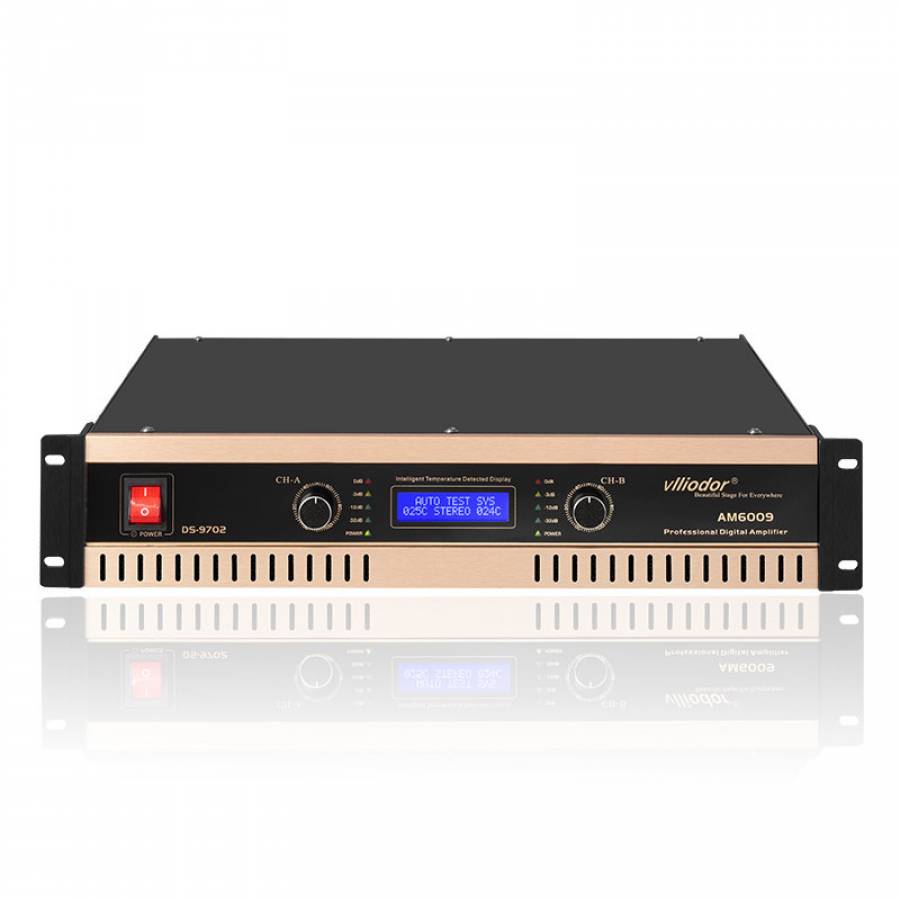 Amplificator Hifi Digital Profesional Audio 2 X 400w, Buton On/off, Design Modern Si Subtire, Afisaj Digital, Impedanta 8 Ohmi, 220 V, Negru