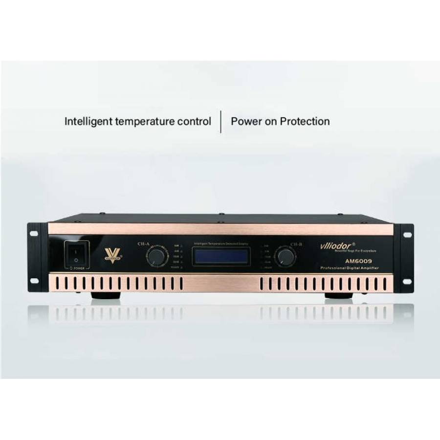 Amplificator Hifi Digital Profesional Audio 2 X 400w, Buton On/off, Design Modern Si Subtire, Afisaj Digital, Impedanta 8 Ohmi, 220 V, Negru