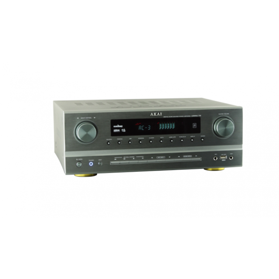 Amplificator, Putere 375w Rms, Usb, Am/fm, 2 Intrari Stereo, Design Compact, Metalic, Argintiu