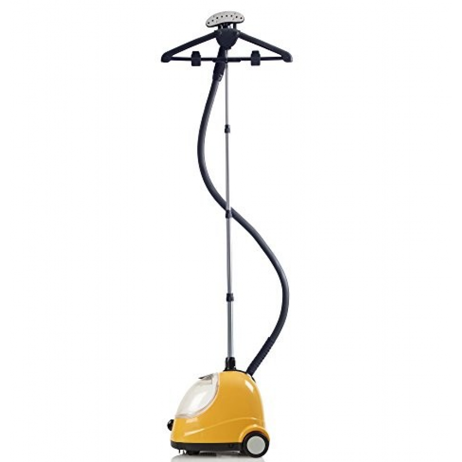 Aparat De Calcat Multifunctional, 4 Trepte , Led Indicator Prezenta Tensiunii, Umeras Pliabil Cu Cleme De Prindere Pentru Fuste Si Pantaloni, Galben