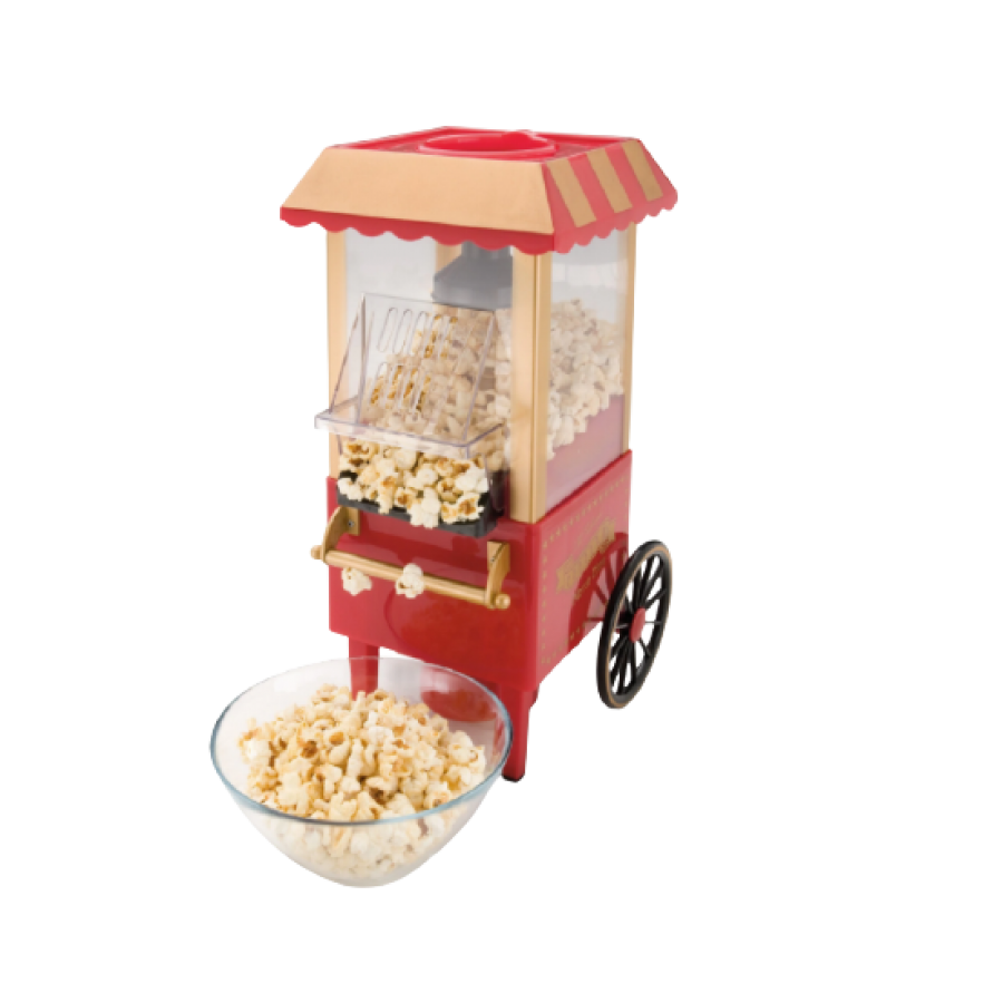 Aparat Klausstech De Facut Popcorn, Usor De Folosit, Design Retro, Usor De Curatat, Mic Si Portabil, Plastic, Rosu