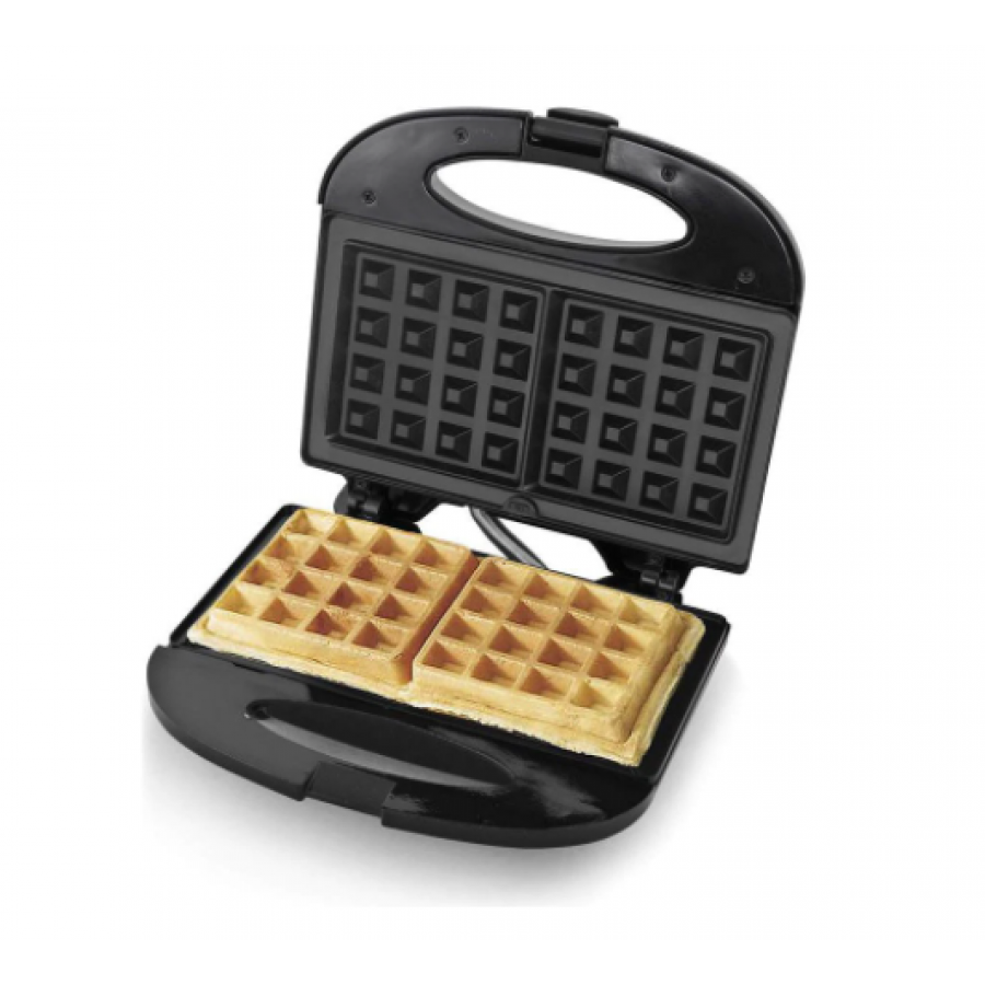 Aparat De Facut Vafe , Putere 750 W, Control Automat Al Temperaturii, Acoperire Antiaderenta, Indicator De Functionare, Design Clasic, Negru