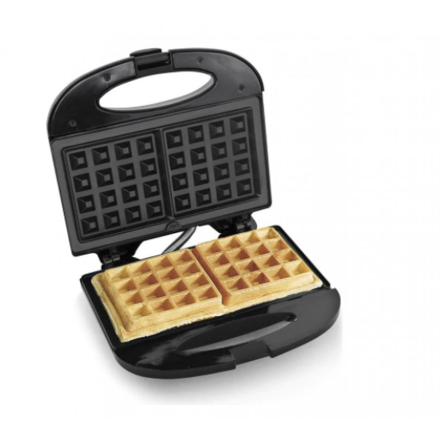 Aparat De Facut Vafe , Putere 750 W, Control Automat Al Temperaturii, Acoperire Antiaderenta, Indicator De Functionare, Design Clasic, Negru