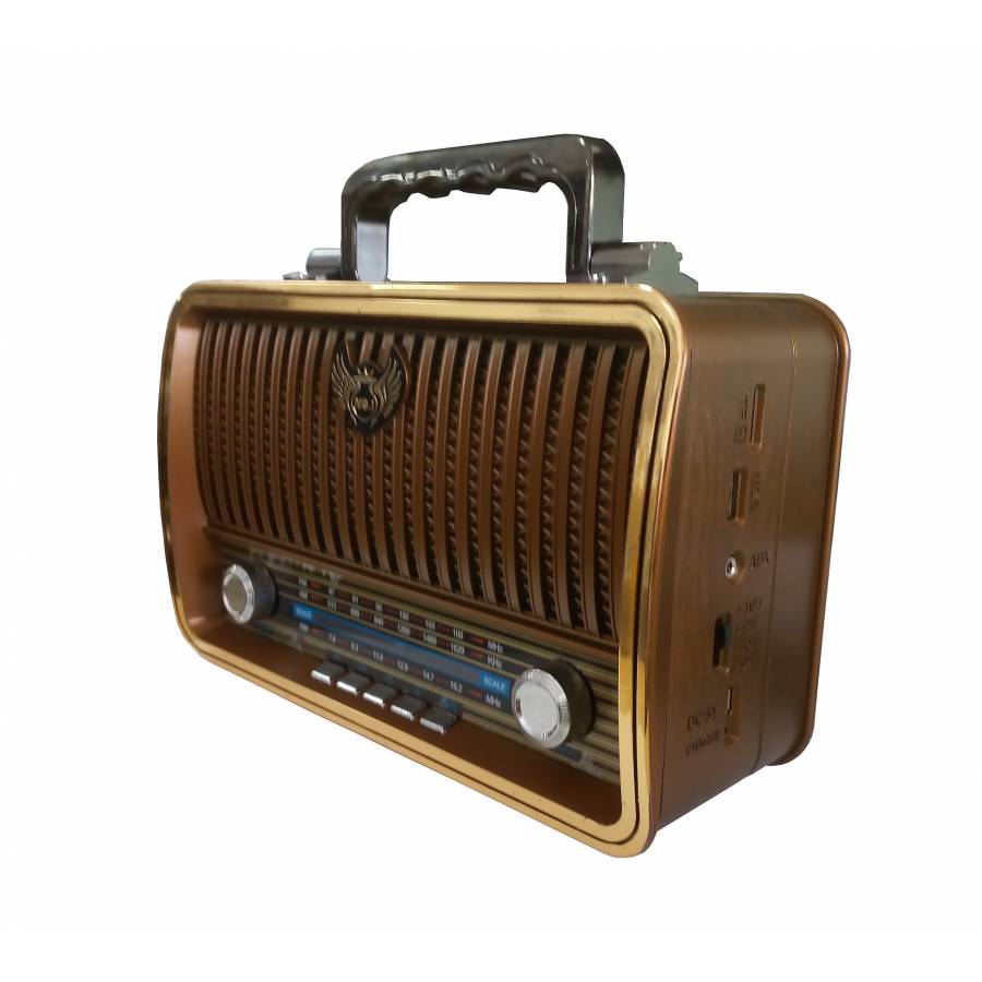 Aparat De Radio Kemai, Stilul Retro Cu Functii Moderne 3 Benzi Radio Fm, Mw, Sw , Usb , Tf Card
