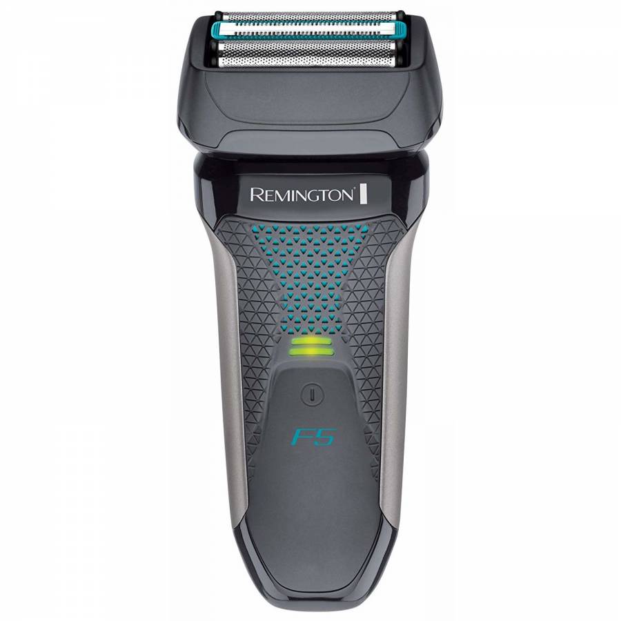 Aparat De Ras Remington Style Series F5,  Cap Pivotant Cu Functia De Blocare, Utilizare Fara Cablu, 100% Rezistent La Apa,negru/albastru