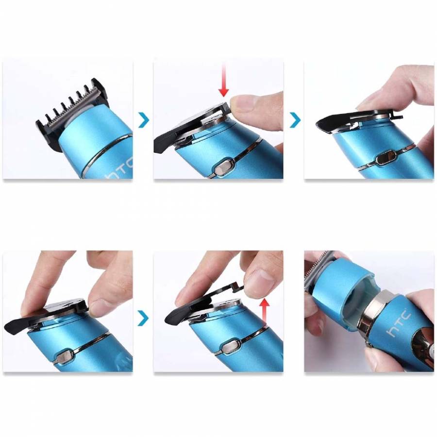 Aparat De Tuns, 10 In 1, Lame Din Otel, Accesorii Incluse, Portabila, Usor De Folosit, Silentioasa, Design Compact Si Ergonomic, Albastru