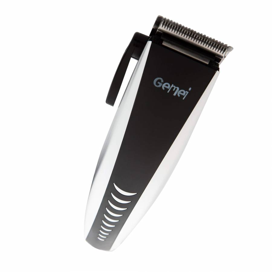 Aparat De Tuns Profesional Gemei , Electric Cu Cablu, Foarfeca Inclusa , Tip  3-1 , Putere De 12 W, Lame Din Otel Inoxidabil , Stabilitate Sporita ,  Ajustari Pe 4 Marimi De Tuns , Buton On/off , Argintiu-negru