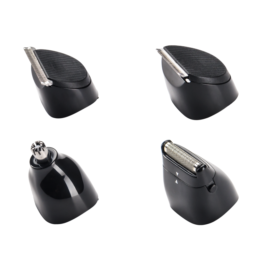 Aparat De Tuns Si Ras Electric Cu 8 Accesorii Incluse,suport De Incarcare, Lame Din Otel Inoxidabil,lama 32 Mm Pentru Barba, Autonomie De 30 Min,foarfeca, Piepteni, Perie De Curatare, Ulei, Negru