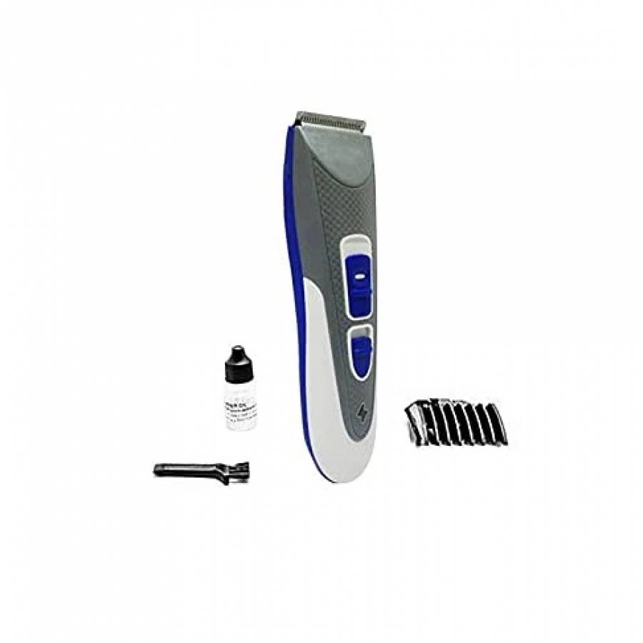 Aparat De Tuns Si Ras Reincarbail, Functionare Electrica, Tehnologie Indicator Led, Buton Pornire/oprire, 3 Trepte De Reglare A Marimii De Tundere,  5 W, 220v-240v 50/60hz, Argintiu/alb