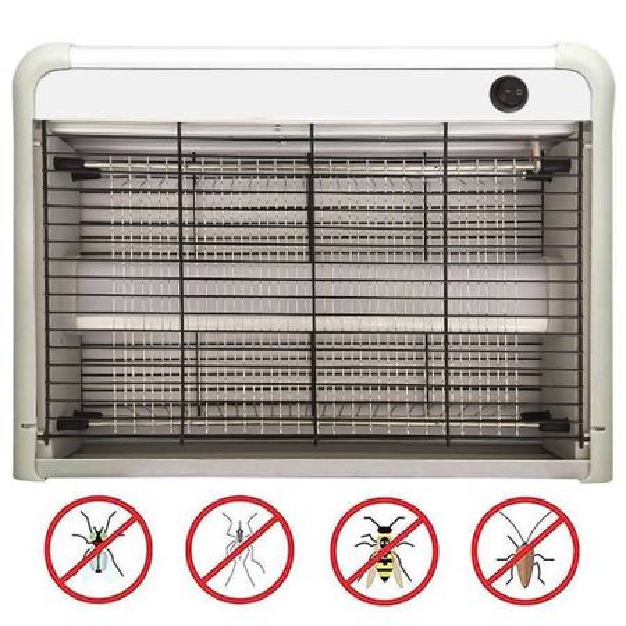 Aparat Electric Anti-insecte Klausstech, Pe Baza De Tuburi Cu Ultraviolete, Putere 40 W, Tensiune 220 V 50 Hz, Alb