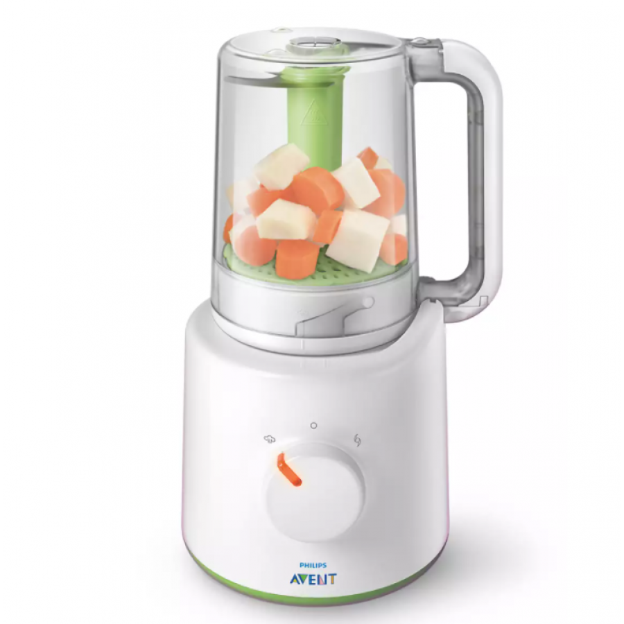 Aparat Philips 2 In 1 Pentru Prapararea Hranei Pentru Bebelusi, Alimentare 400 W, Tensiune 220-240 V, Lungime Cablu 70 M, 200 Ml, Alb/verde