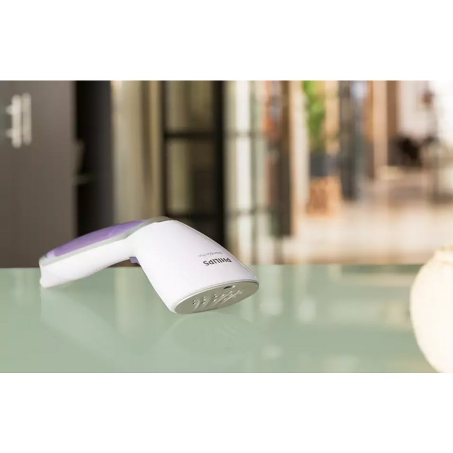 Aparat Philips De Calcat Vertical Portabil, Tehnologie Steam&go, Rezervor De 70 Ml, Putere 1200w, Indicator Luminos, Jet De Abur Continuu 22g/min, Tensiune 220-240  V, Alb/mov