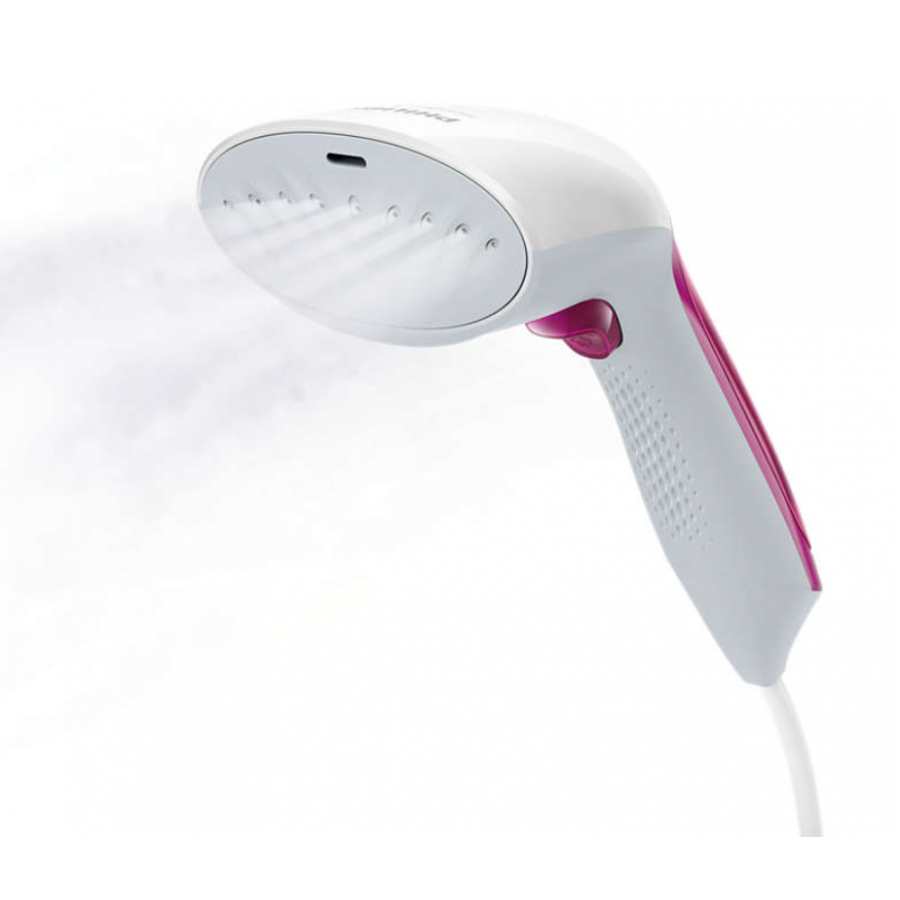 Aparat Portabil De Calcat Vertical Philips, Aburi, Putere 1000 W, Pana La 20 G/min, Rezervor De Apa 70 Ml, Indicator Luminos, Perie Inclusa, Manusa Inclusa, Alb/roz