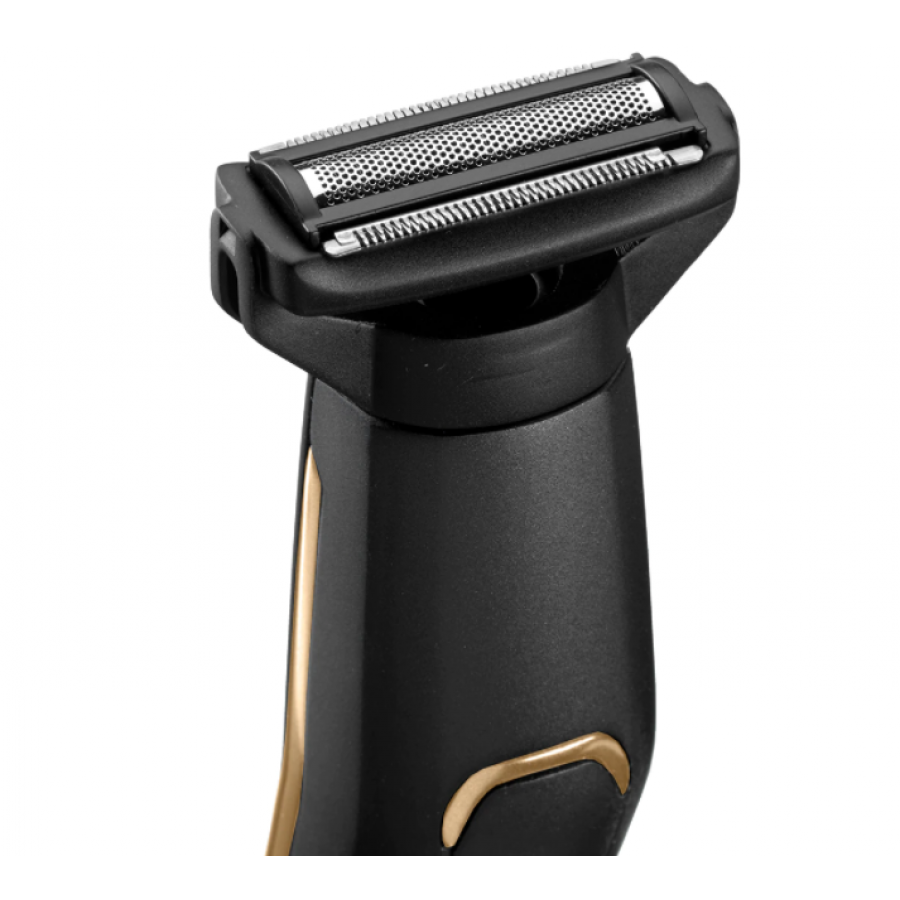 Aparat Ras Si Tuns Cu Lame Din Titanium, Incarcare 8h, Husa Inclusa, Autonomie 70 Min, 4 Capete, Rezistent La Apa, Modern, Negru