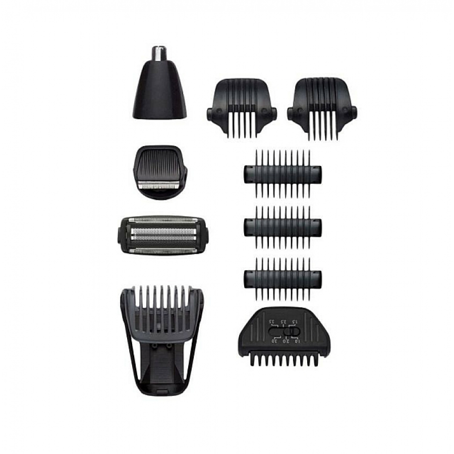 Aparat Ras Si Tuns Cu Lame Din Titanium, Incarcare 8h, Husa Inclusa, Autonomie 70 Min, 4 Capete, Rezistent La Apa, Modern, Negru