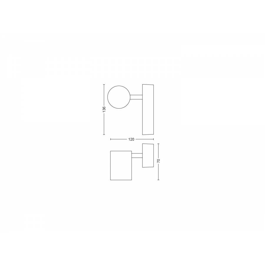 Aplica Baie Philips Led Gu10, Ambianta Alba, Control Bluetooth, Variator Inclus, Protectie Ip44, Putere 5 W, Izolatie Dubla, 2200 - 6500 K, Alb