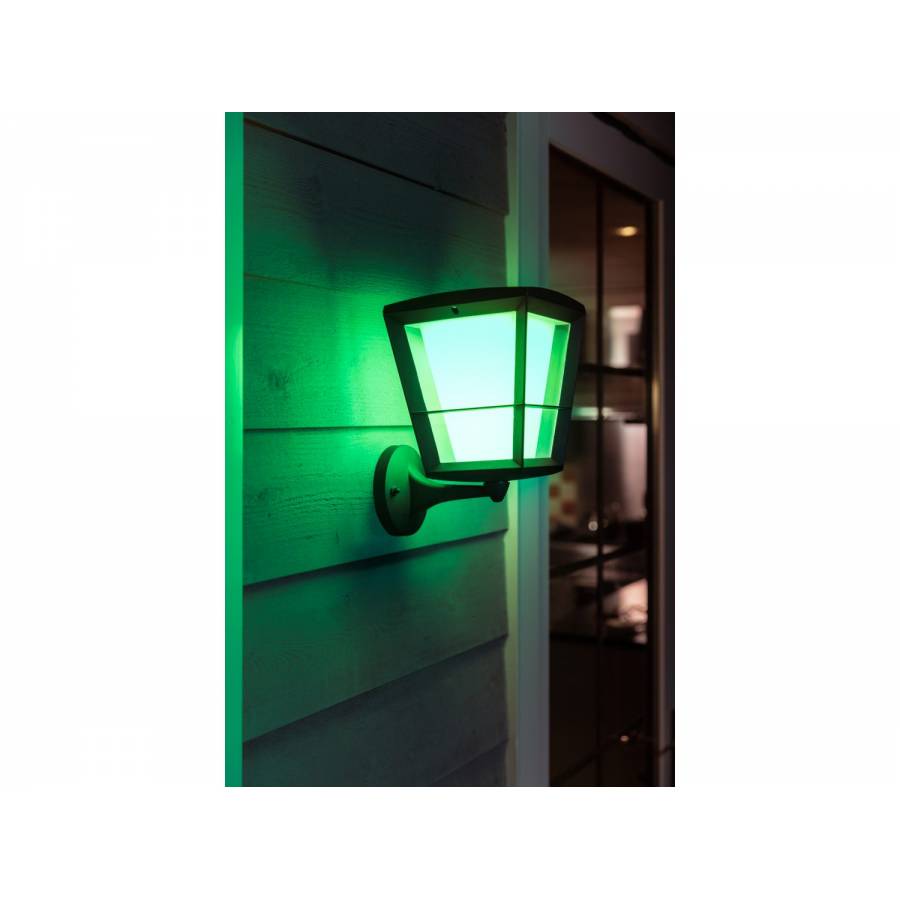 Aplica Exterior Led Rgbw Philips, Control Hue Bridge, Putere 15w (79w), 1150 Lm, Material Sticla, Stil Contemporan, 2000 - 6500 K, Negru