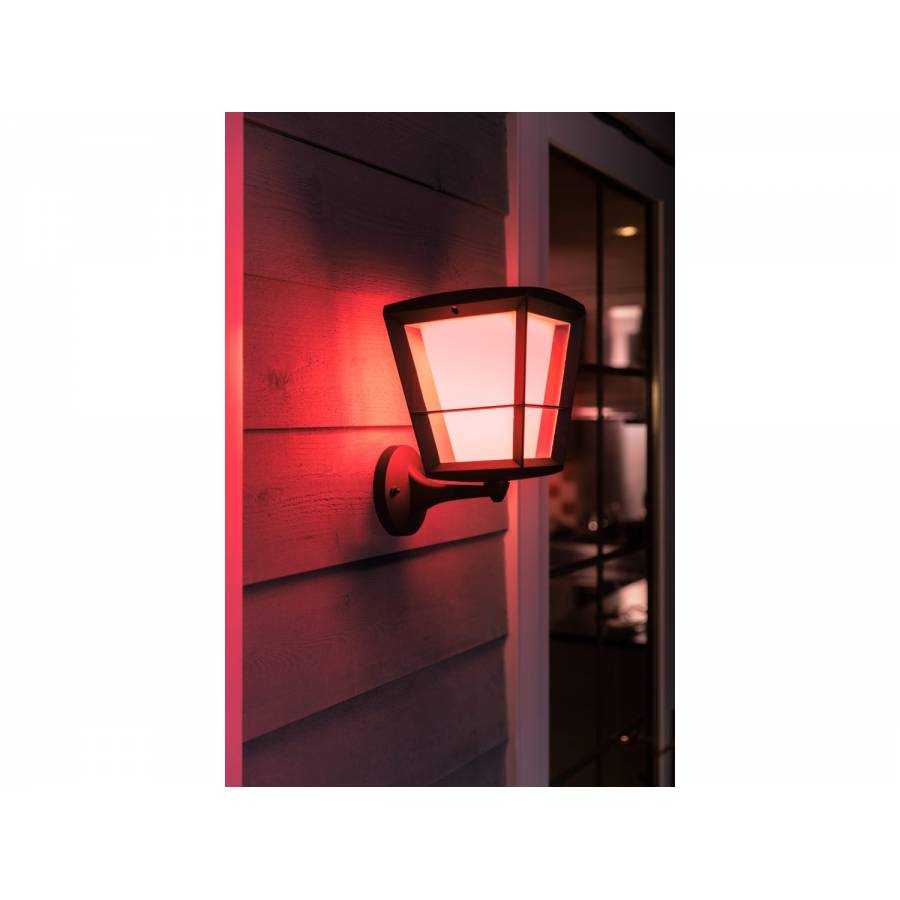 Aplica Exterior Led Rgbw Philips, Control Hue Bridge, Putere 15w (79w), 1150 Lm, Material Sticla, Stil Contemporan, 2000 - 6500 K, Negru