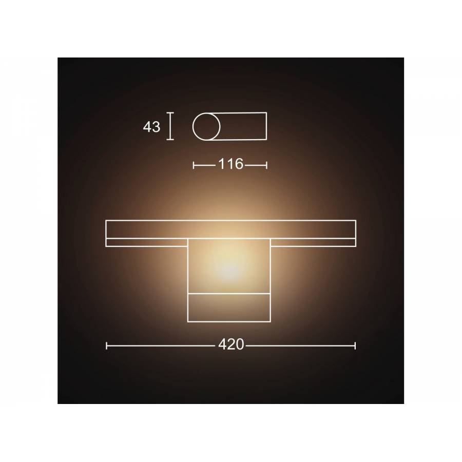 Aplica Led Integrat Philips, Oglina Din Baie, Lungime 67.5 Cm, Bluetooth, Eyecomfort, 1750 Lm, 50 60 Hz, 20 W, Ip44, 20000 H, Alb