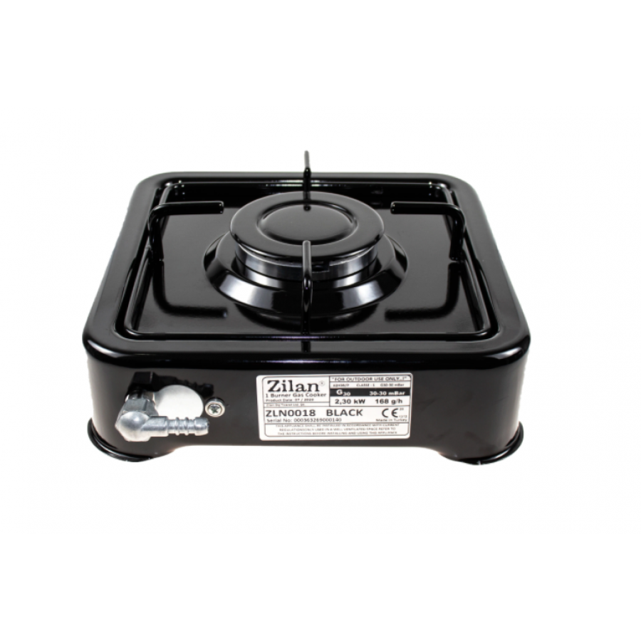 Aragaz Cu 1 Ochi, Tip Plita, Alimentare La Butelie, Robinet De Gaz Cu Siguranta, Putere 1600w, 0,180 Kg/h, 30 Mbar, Negru