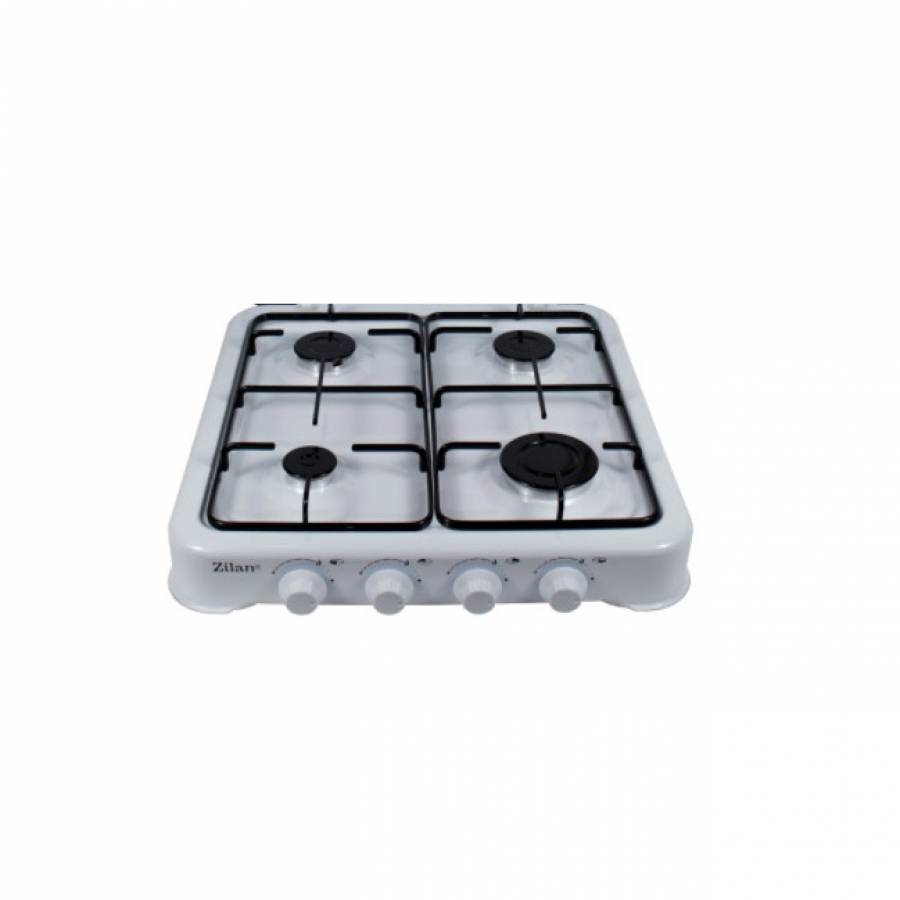 Arzator Cu 4 Ochiuri, Tip Plita, Cu Capac, Tabla Emailata, Robinet De Gaz Cu Siguranta, Gpl, Putere 2300/1600/1600/900w, 0,380 Kg/h, 30 Mbar, Alb