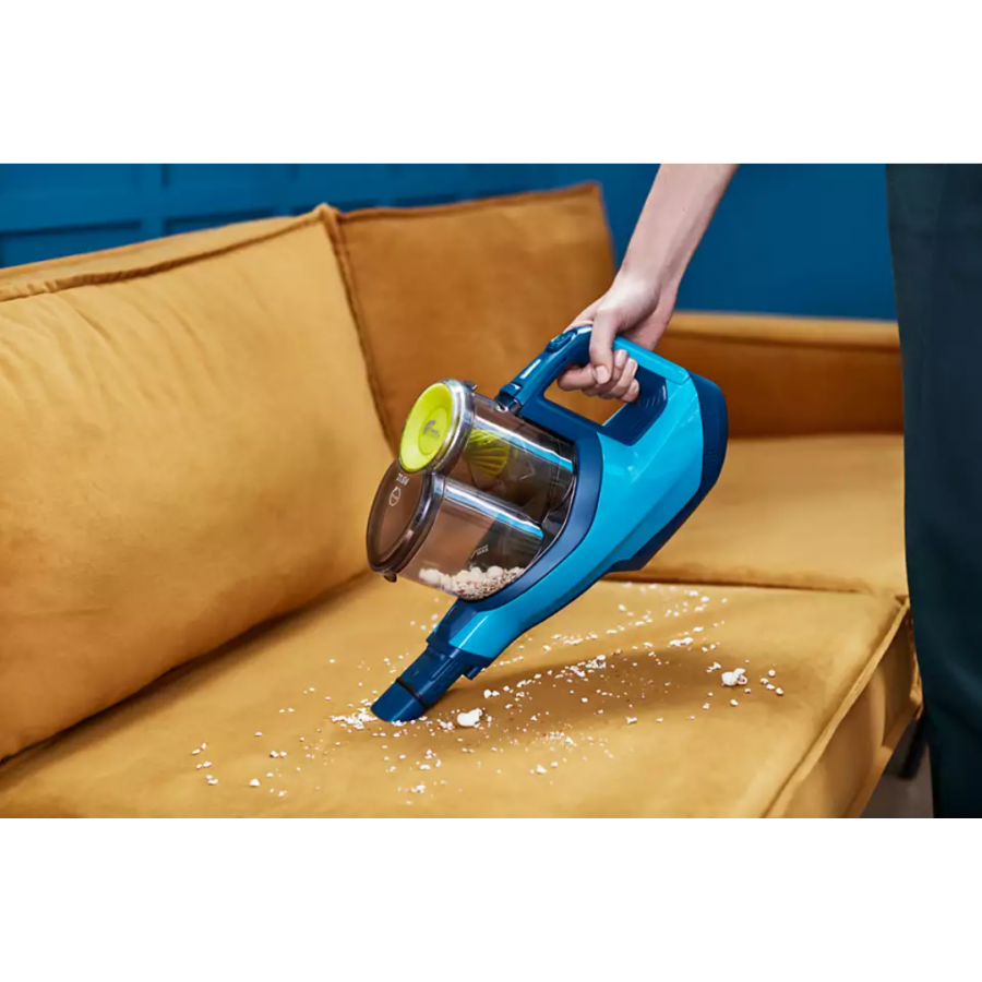 Aspirator 2 In 1 Verical Speedpro Philips, Utilizare Fara Fir, Cap De Aspirare 180°,  80  Db, Tip Baterie Li-ion, Mod Turbo 20 Min, Autonomie 40 Min, 800  L/min, 0.4 L, Albastru Aqua