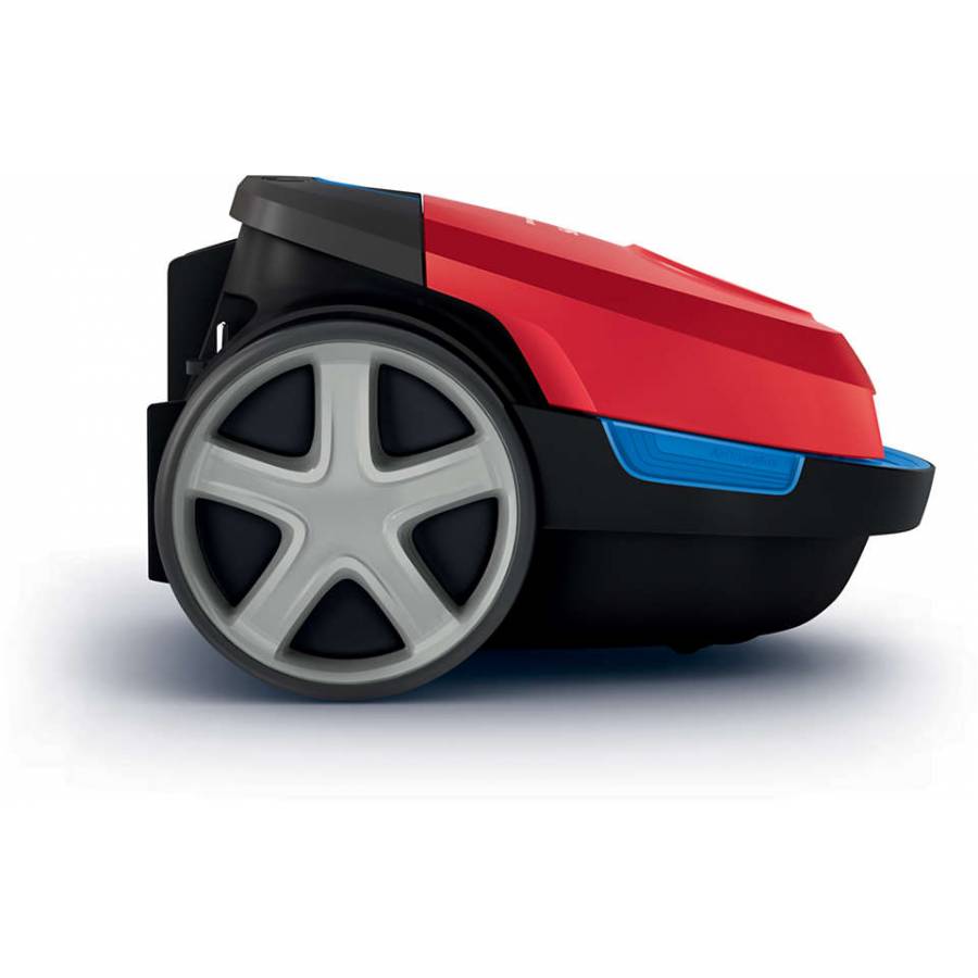 Aspirator Cu Sac Philips Performer Compact, Tehnologie Airflow Max, Filtru Anti-alergeni, Accesorii Integrate, Usor De Curatat, Capacitate 3 L, Putere De 900 W, Design Compact, Culoare Rosu