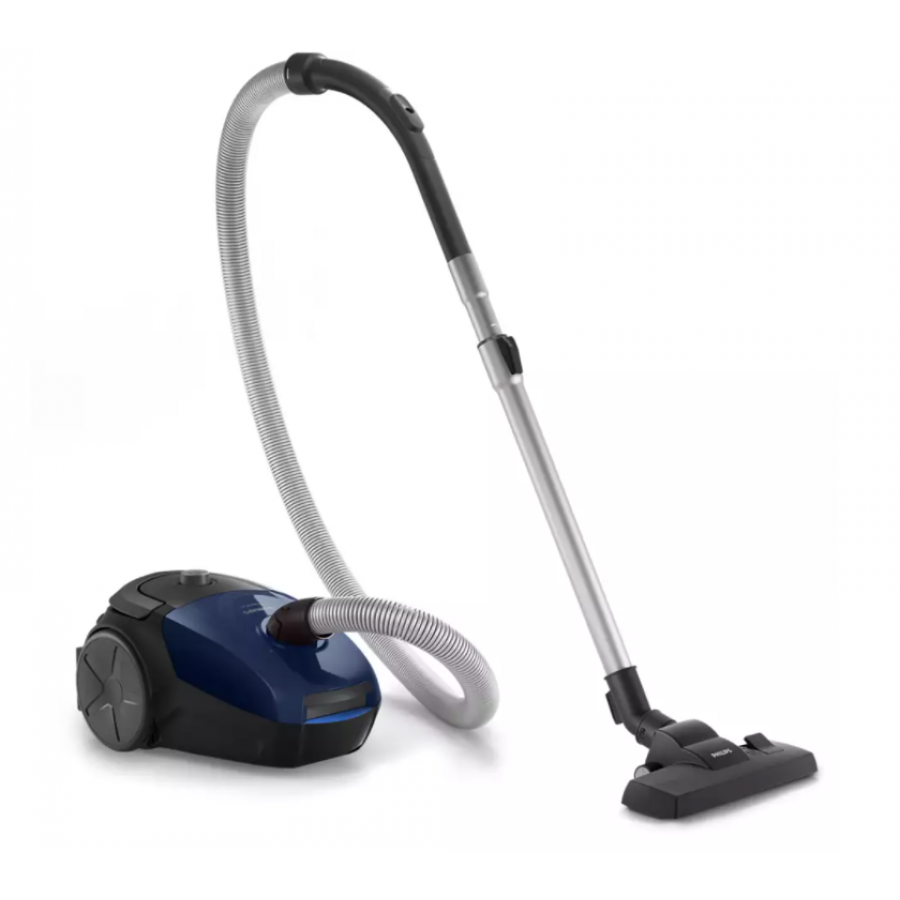 Aspirator Cu Sac Philips, Tehnologie Powergo, Putere 900w, Aspirare 99,9 % A Prafului, Nivel De Zgomot 77 Db, Anti-alergeni, 3 L, Accesoriu Pentru Spatii Inguste, Negru/albastru