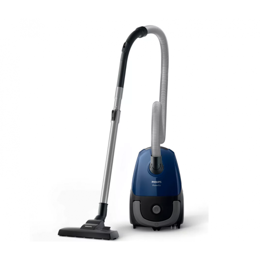 Aspirator Cu Sac Philips, Tehnologie Powergo, Putere 900w, Aspirare 99,9 % A Prafului, Nivel De Zgomot 77 Db, Anti-alergeni, 3 L, Accesoriu Pentru Spatii Inguste, Negru/albastru
