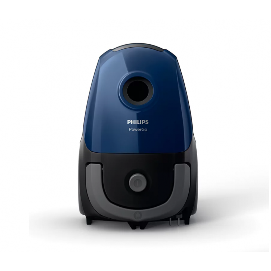Aspirator Cu Sac Philips, Tehnologie Powergo, Putere 900w, Aspirare 99,9 % A Prafului, Nivel De Zgomot 77 Db, Anti-alergeni, 3 L, Accesoriu Pentru Spatii Inguste, Negru/albastru
